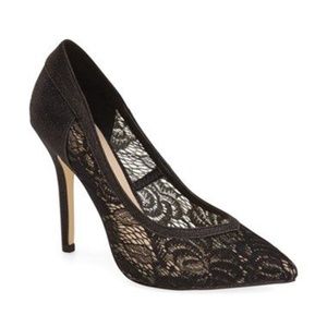 Menbur Salada Lace Pumps in Black